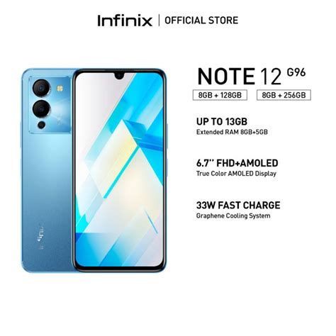 Infinix Note 12 G96 128gb 8gb 256gb 8gb Extended Ram Up To 13gb True Color Amoled 33w Fast