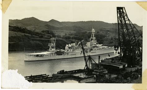 USS Houston (CA-30) underway in the Panama Canal | The Digital ...