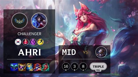 Ahri Mid Vs Orianna Kr Challenger Patch Youtube