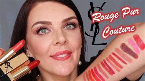 Yves Saint Laurent Rouge Pur Couture Caring Satin Lipstick Review YouTube