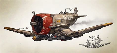 Steampunkd Dieselpunk Concept Ships Aircraft Art