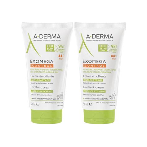 A Derma Crema Emolliente Anti Grattage Exomega Control Set Da 2