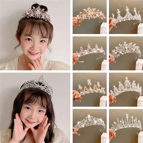 Princesa Crown Tiaras Headband Hair Jewelry Acess Rios Presente De