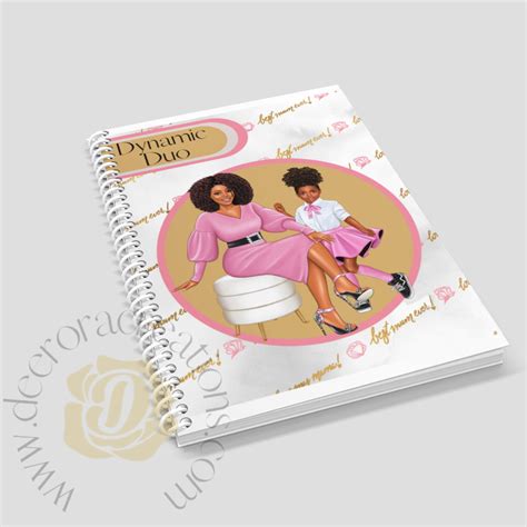 African American Spiral Notebook Notebook African American Notebook Afro Notebook Momma And Me