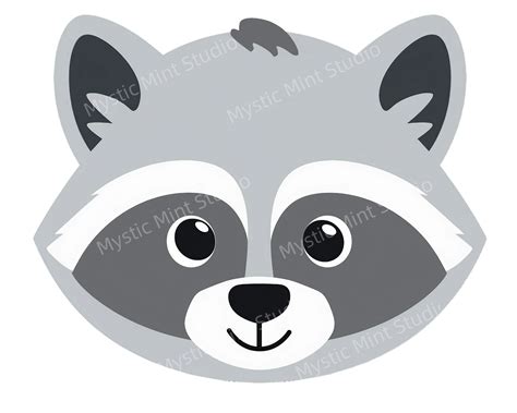 Cute Animal Face Clipart Collection 60 PCS PNG & JPG Baby Animal Head ...