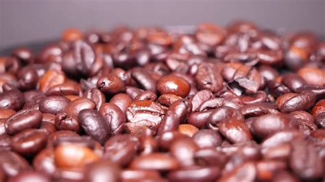 Freshly roasted coffee beans close up 20519039 Stock Video at Vecteezy