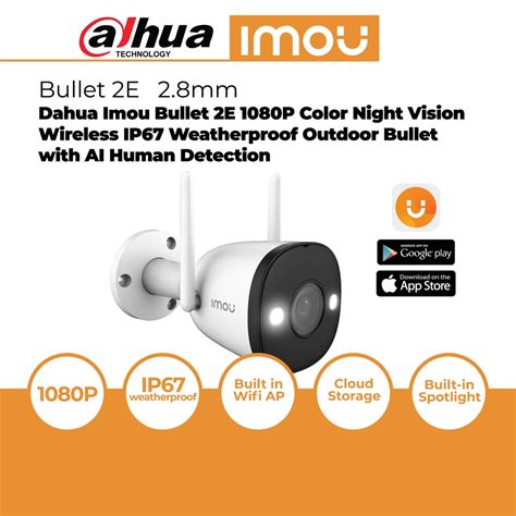 Dahua Imou Bullet E Mp P Color Night Vision Wireless Ip