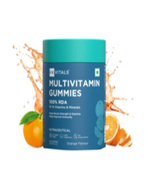 Buy HK VITALS Orange Flavoured Multivitamin Gummies With Iron Vitamin