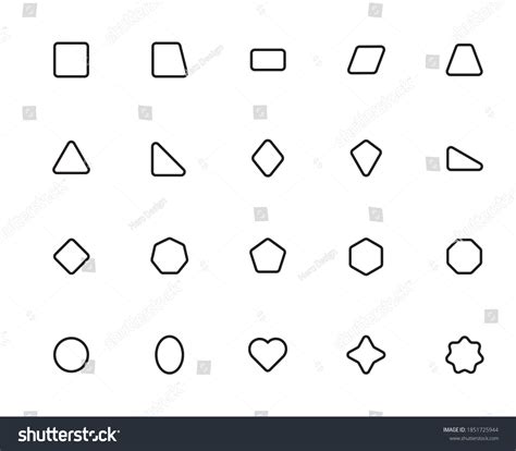 basic shape  icons set design stock vector royalty