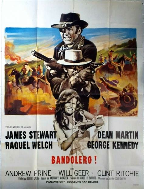 Affiche Cinéma Western Bandolero James Stewart Raquel Welch 120 X