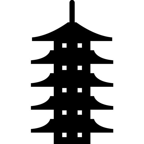 Five Storied Pagoda Vector Svg Icon Svg Repo