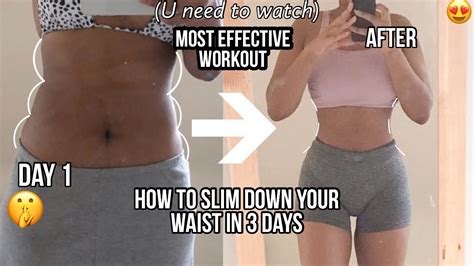 Smaller Waist In 3 Days I Did A 3 Day Waist Slimming Workout Youtube