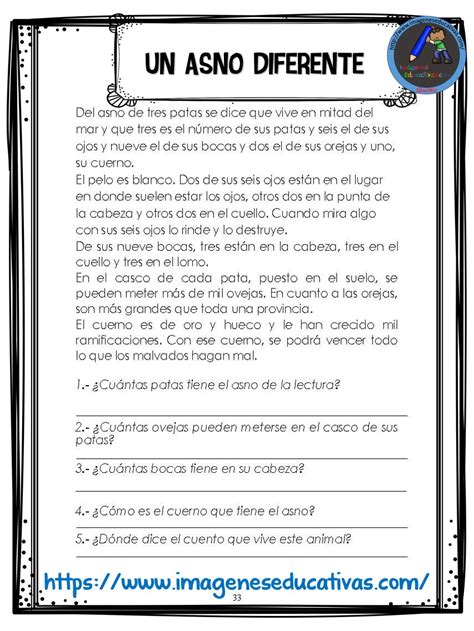 Cuaderno Comprensión Lectora 33 Imagenes Educativas