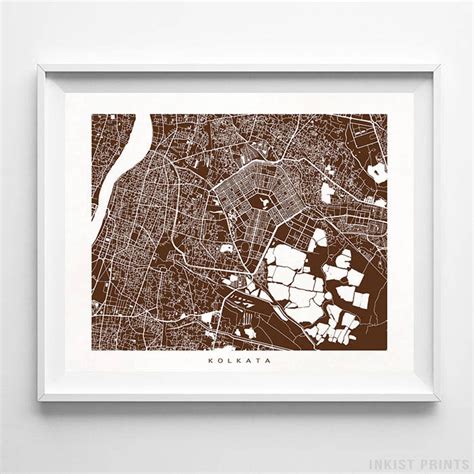 Kolkata Map India Print Kolkata Poster India Art Baby - Etsy
