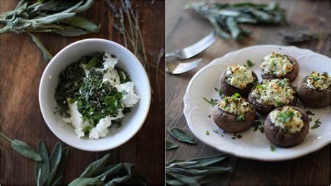 Herb And Goat Cheese Stuffed Mushrooms The Roasted Root