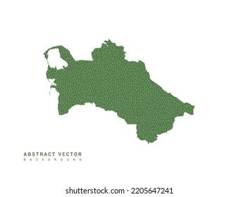 Map Turkmenistan Green Simple Outline Stylized Stock Vector Royalty