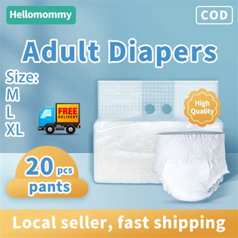 Hellomommy Adult Diapers Mlxl Pull Up Pants Disposable Elderly Diapers Unisex Dry Breathable