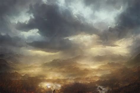 Aerial View Cinematic Fantasy Painting Dungeons And Stable Diffusion