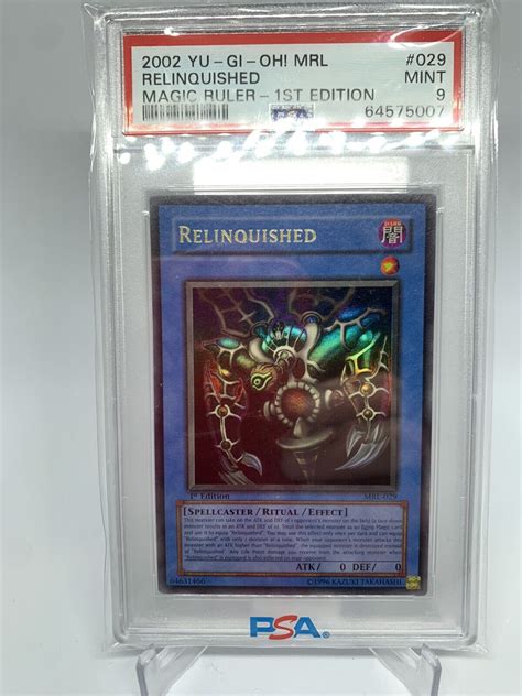 Yu Gi Oh Relinquished Mrl 029 1st Edition Psa 9 Ebay