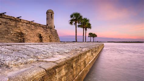 Castillo De San Marcos National Monument At Morning St Augustine