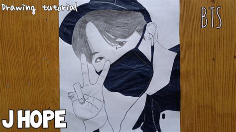 How To Draw BTS Jhope In Mask BTS J Hope Drawing Step By Step How To