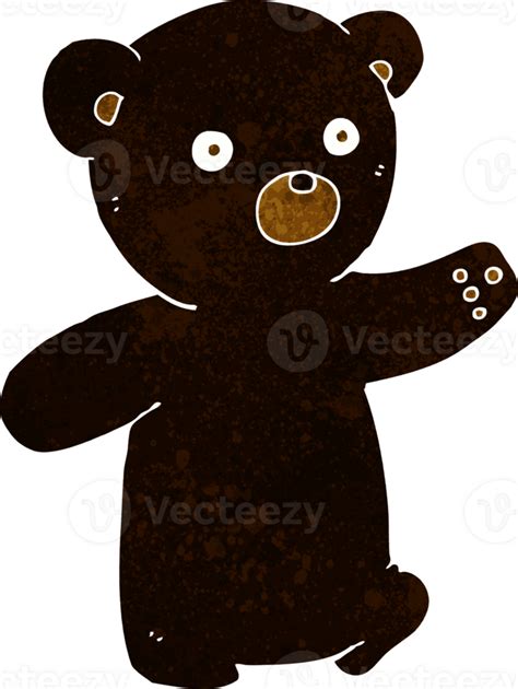 Cartoon Black Bear Cub 39878339 Png