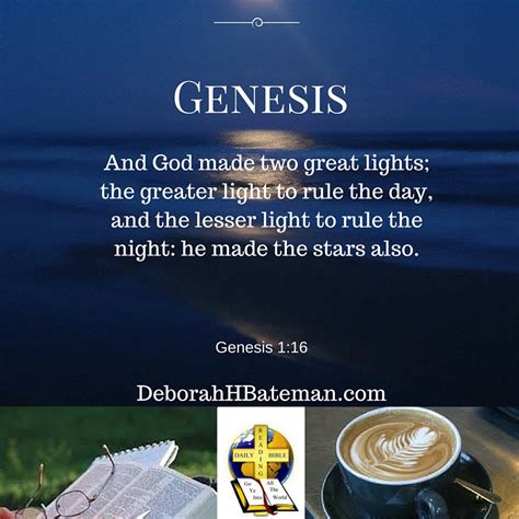 Daily Bible Reading Creation Day Four Genesis 114 19 Deborah H