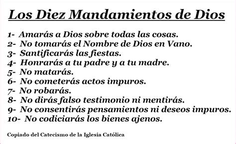 Los 10 Mandamientos De La Ley De Dios Lista De Los Diez ⭐ 【2023】