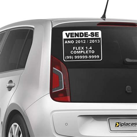 Adesivo Vende Se Para Carro Iplacas Sinaliza O