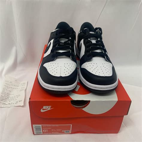 Nike Dunk Low ‘Black/White’ Size 6.5Y/8... - Depop