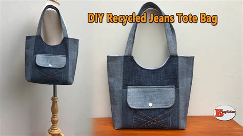 Diy Recycled Jeans Tote Bag Jeans Bag Diy Bag Out Of Old Clothes Bag Sewing Tutorial Youtube