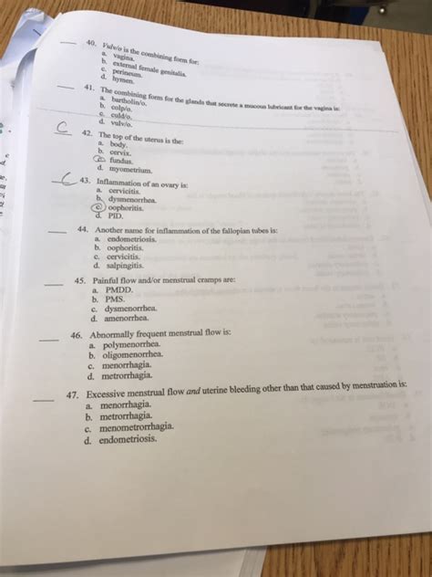 Solved Vulv O Is The Combining Form For A Vagina D Chegg