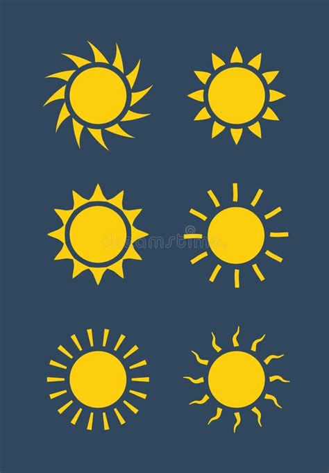 Illustration De Symbole D Ic Ne De Sun Temps De Conception De Lumi Re