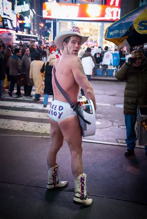 NEW YORK CITY Dec Times Square With Naked Guy On Broadway