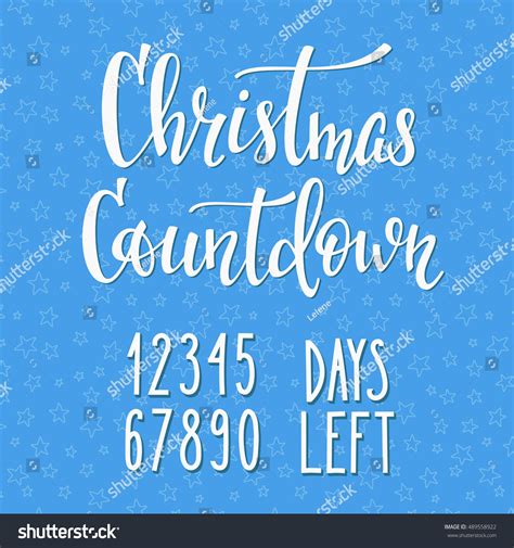 Merry Christmas Countdown Happy New Year Stock Vector 489558922