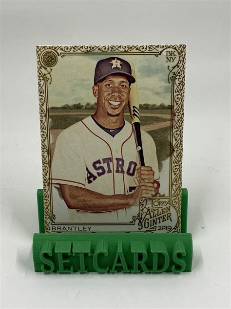 2019 Topps Allen Ginter Hot Box Gold Michael Brantley 218 Astros