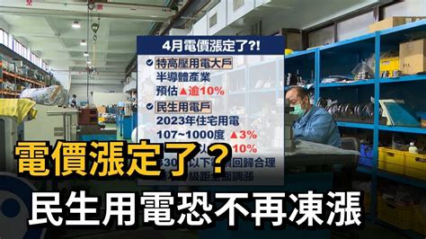 電價漲定了？ 民生用電恐不再凍漲－民視新聞 Youtube