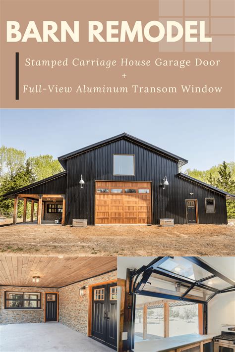 Contemporary Barn Remodel Oversized Stamped Carriage House Garage