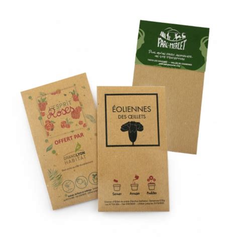 Sachet De Graines En Papier Kraft Eco Responsable Phosphorescence