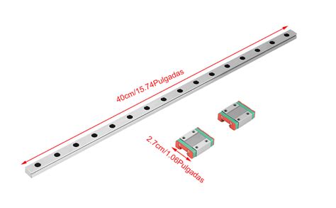 Carril de guía lineal 400mm MGN12 Miniatura Lineal Guía Carril 12mm