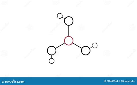 Boric Acid Molecular Structure 3d Flat Model Orthoboric Acid