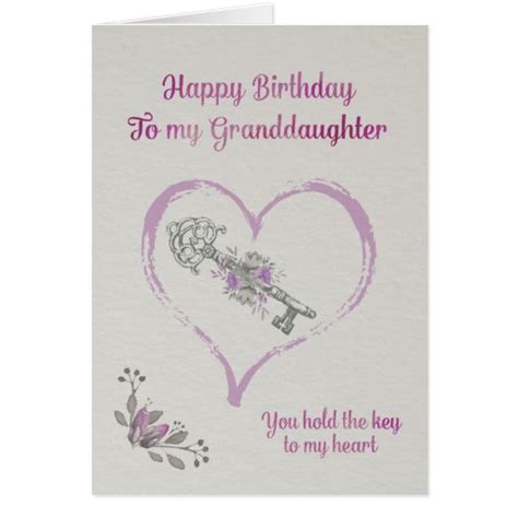 Happy Birthday Granddaughter Card Zazzle