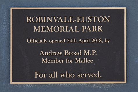 Robinvale Euston Memorial Park 1 Places Of Pride