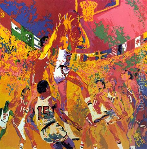 leroy neiman Olympic Basketball Painting