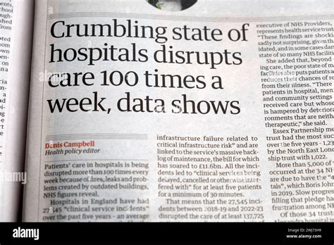 Crumbling State Of Hospitals Disrupts Care 200 Times A Week Data