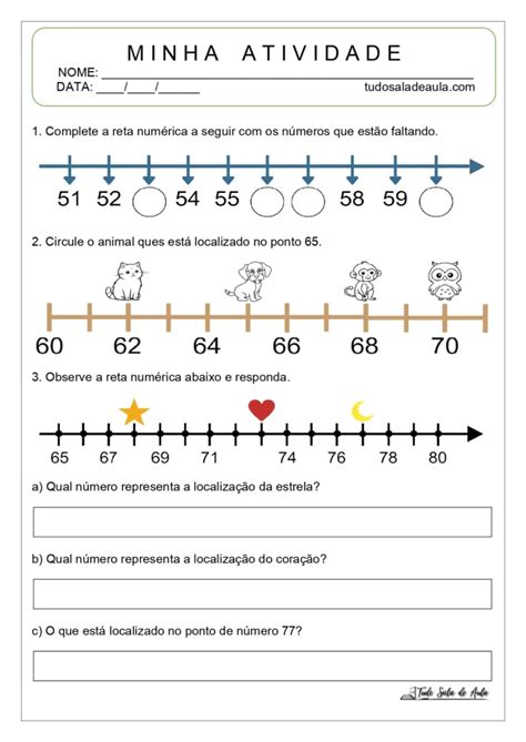 Numeros Naturais 4 Ano - Atividades sobre Comparação de Números Naturais - 1º e 2º ano ...