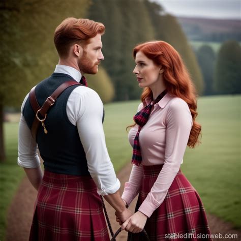 stylish woman  leashed man stable diffusion