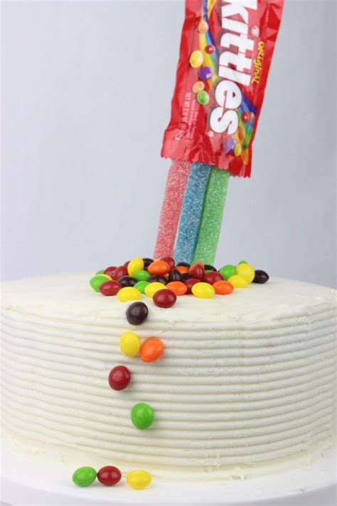 Floating Skittles Cake - justJENN recipes justJENN recipes