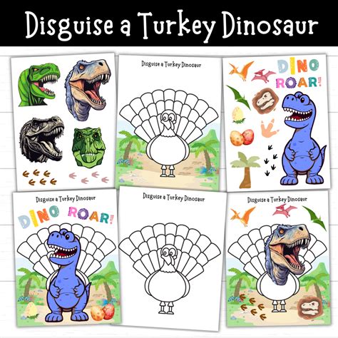 Printable Disguise A Turkey Dinosaur Mom Wife Busy Life