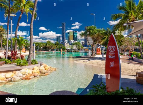 Brisbane Aus Nov Streets Beach In South Bank Parkland It S